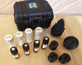 Scent Work Kit / Four Odor Scent Kit for Scent Work Training / Target Odor Oils Included + Scent Hides for Nose Work