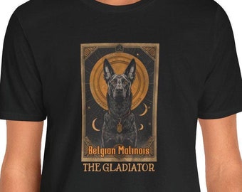 Belgische Mechelaar Tarot-stijl ras THE GLADIATOR T-shirt/Mechelaar kunst/Mechelaar moeder cadeau/Mechelaar minnaar cadeau/Maligator/Mechelaar fokker