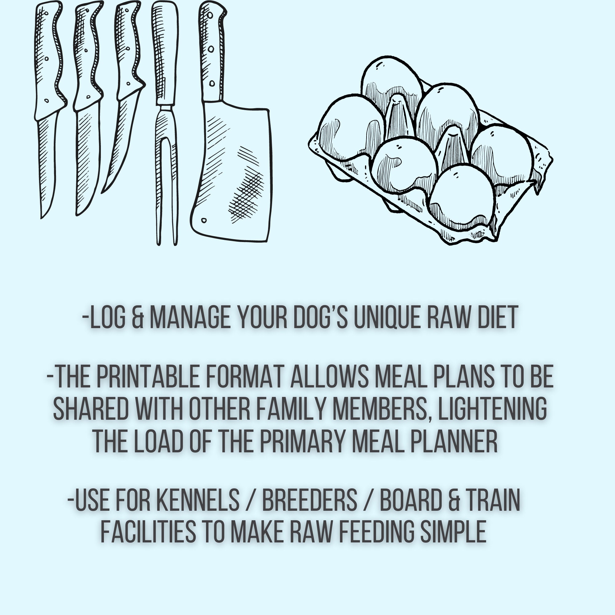 Raw Feeding Weekly Planner for Dogs/essential Pet Nutrition Log/raw Fed