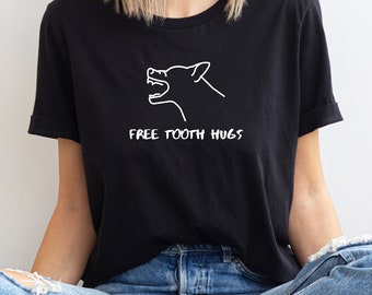 Free Tooth Hugs Shirt / Protection Sports Tee / Bite Work Shirt / Working Dog Shirt / Schutzhund IPO IGP Mondio PSA French Ring / Unisex Tee