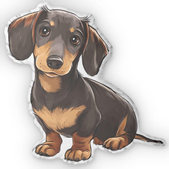 Aodebiao Coussin Chien Teckel Peluche Jouet en Peluche Doux Câlin Simulation Cadeau pour Animaux de Compagnie pour Décoration Maison Canapé Lit Voiture Bureau Sieste Coussin Soulagement du Stress