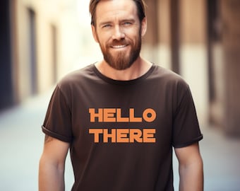 Koszulka Hello There Obi Wan inspirowana Star Wars Galaxy / Koszulka Jedi / Koszulka z krótkim rękawem unisex / Wyprodukowano w USA