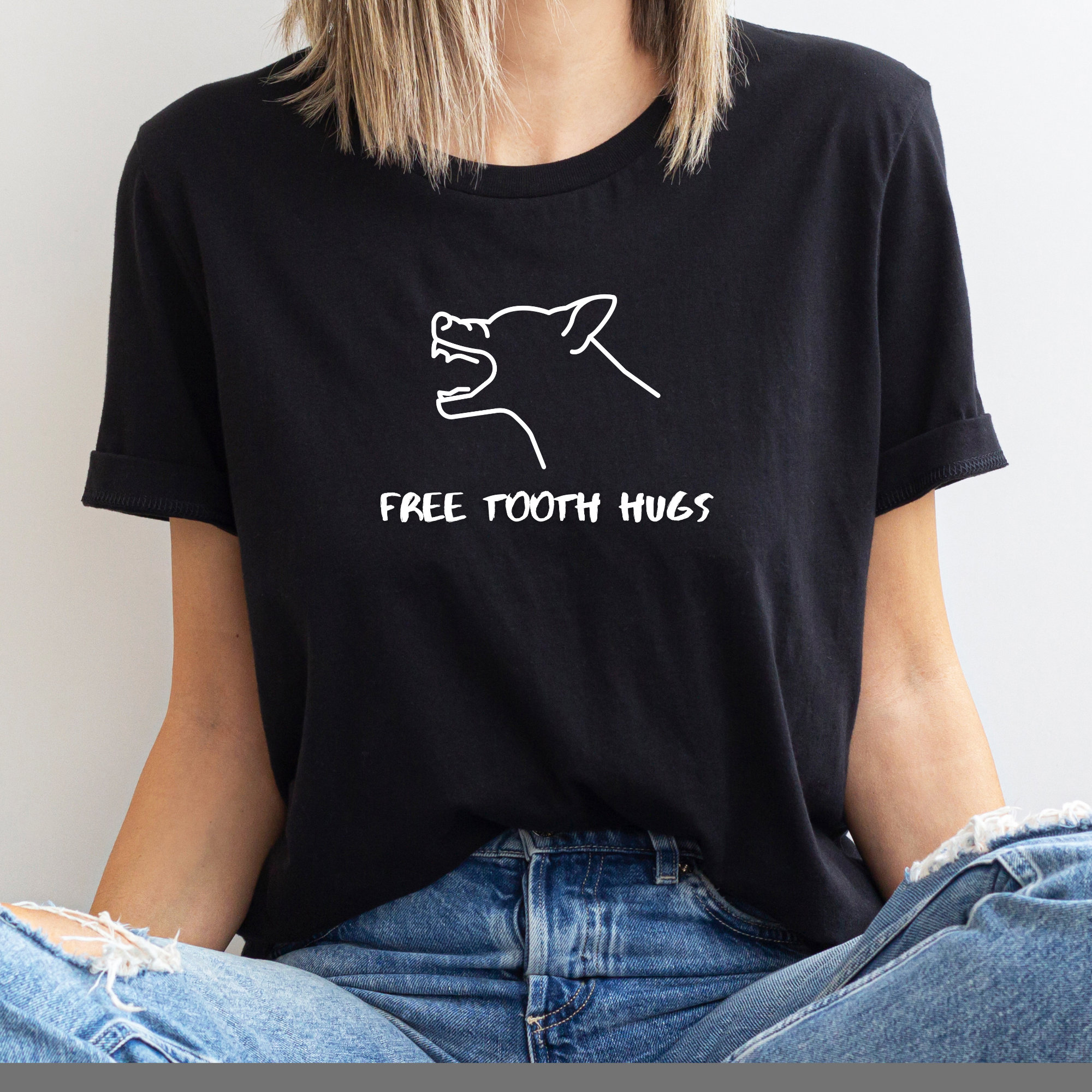 Free Tooth Hugs Shirt / Protection Sports Tee / Bite Work Shirt / Working Dog Shirt / Schutzhund IPO IGP Mondio PSA French Ring / Tee Unisex
