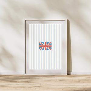 Union Jack Art Print | Minimalist UK Flag Poster, British Aesthetic Wall Decor, Travel Souvenir, United Kingdom Print