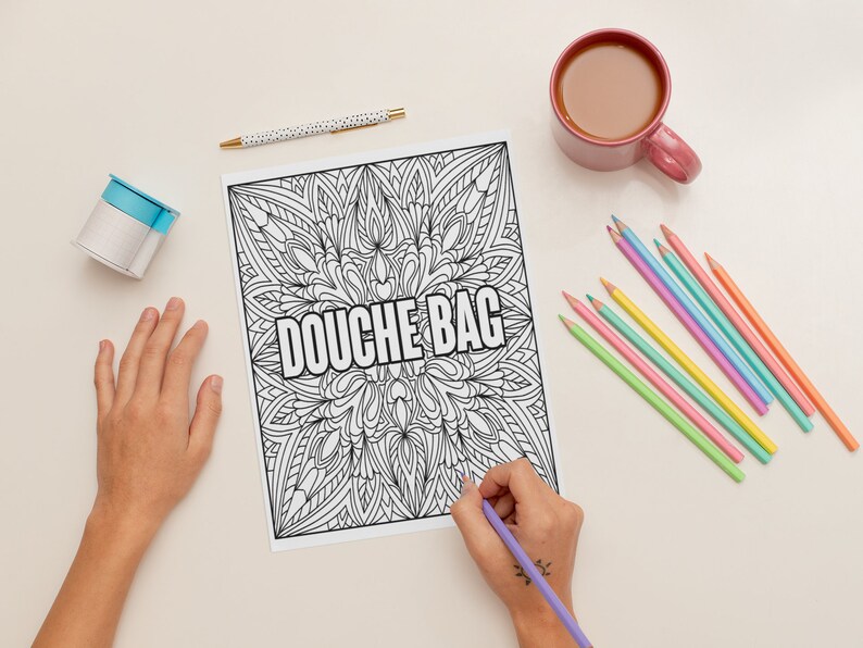 137 Adult Colouring Pages Printable Pages With Funny Insults - Etsy