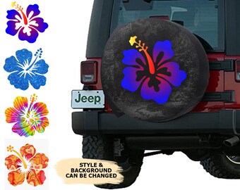 Spare Tire Cover The Life Tye Dye Print Hawaiian Islands Hawii JK Accessories
