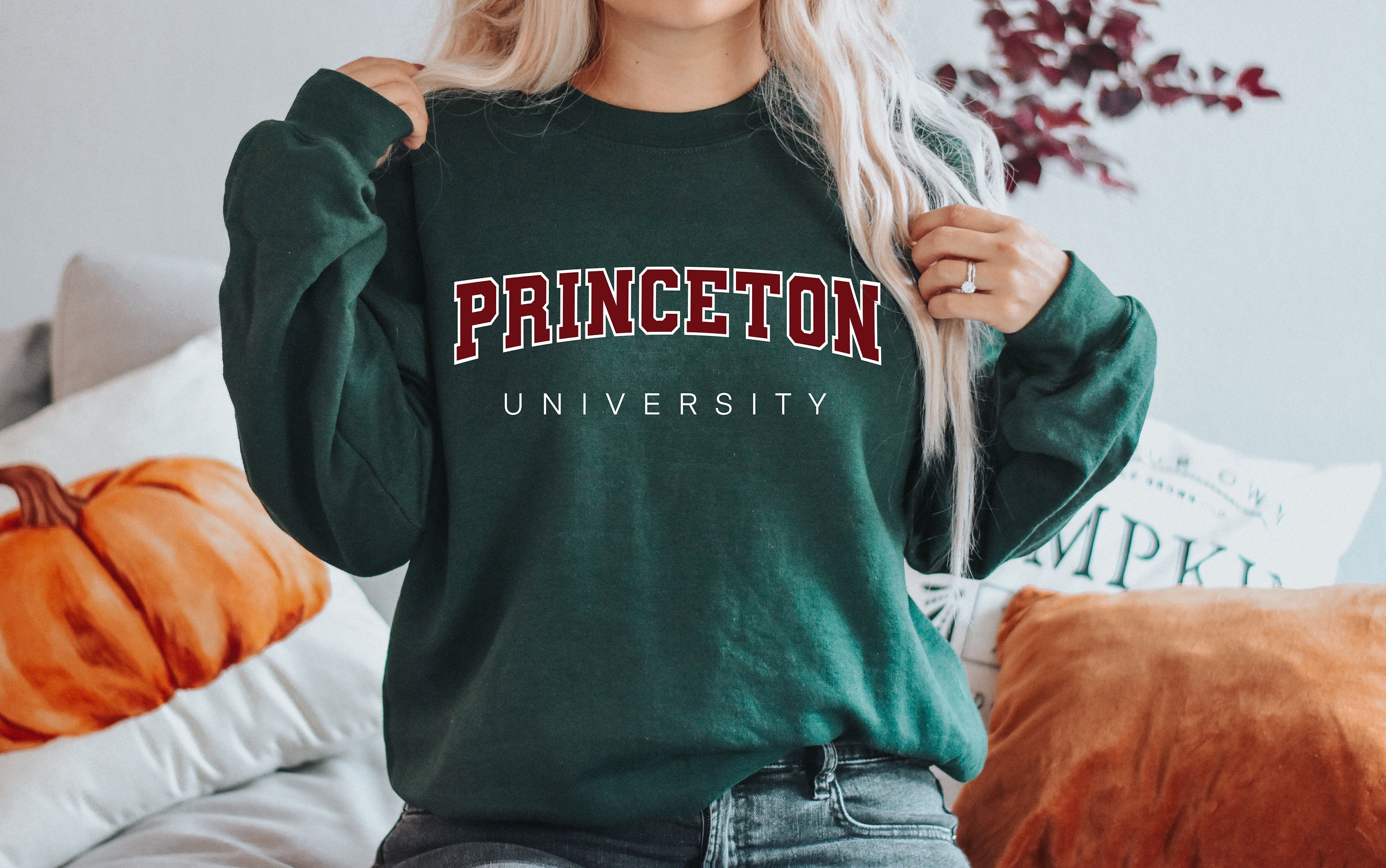 Princeton University Crewneck Sweatshirt Princeton Shirt Varsity