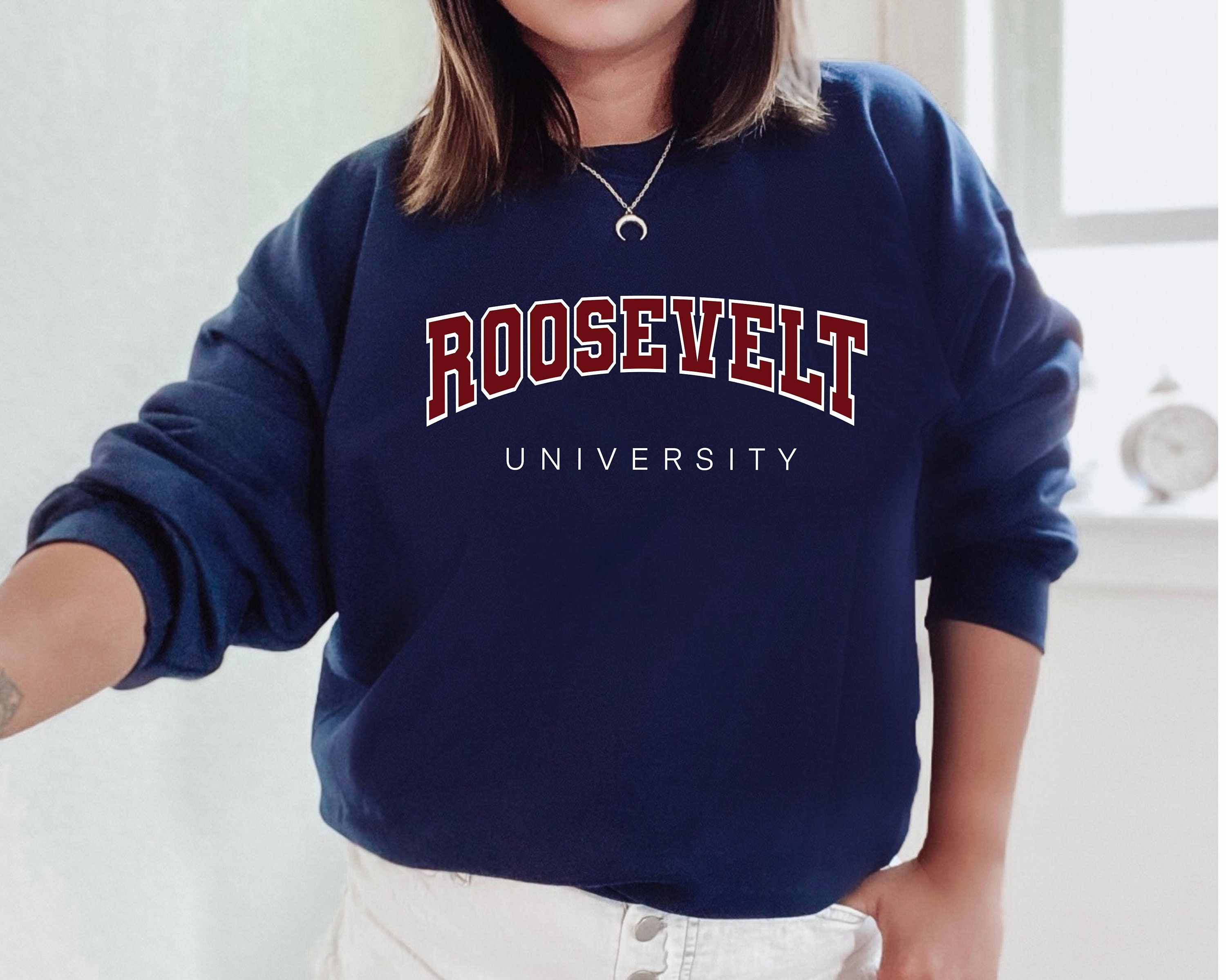 Roosevelt University Crewneck Sweatshirt Roosevelt Shirt Varsity