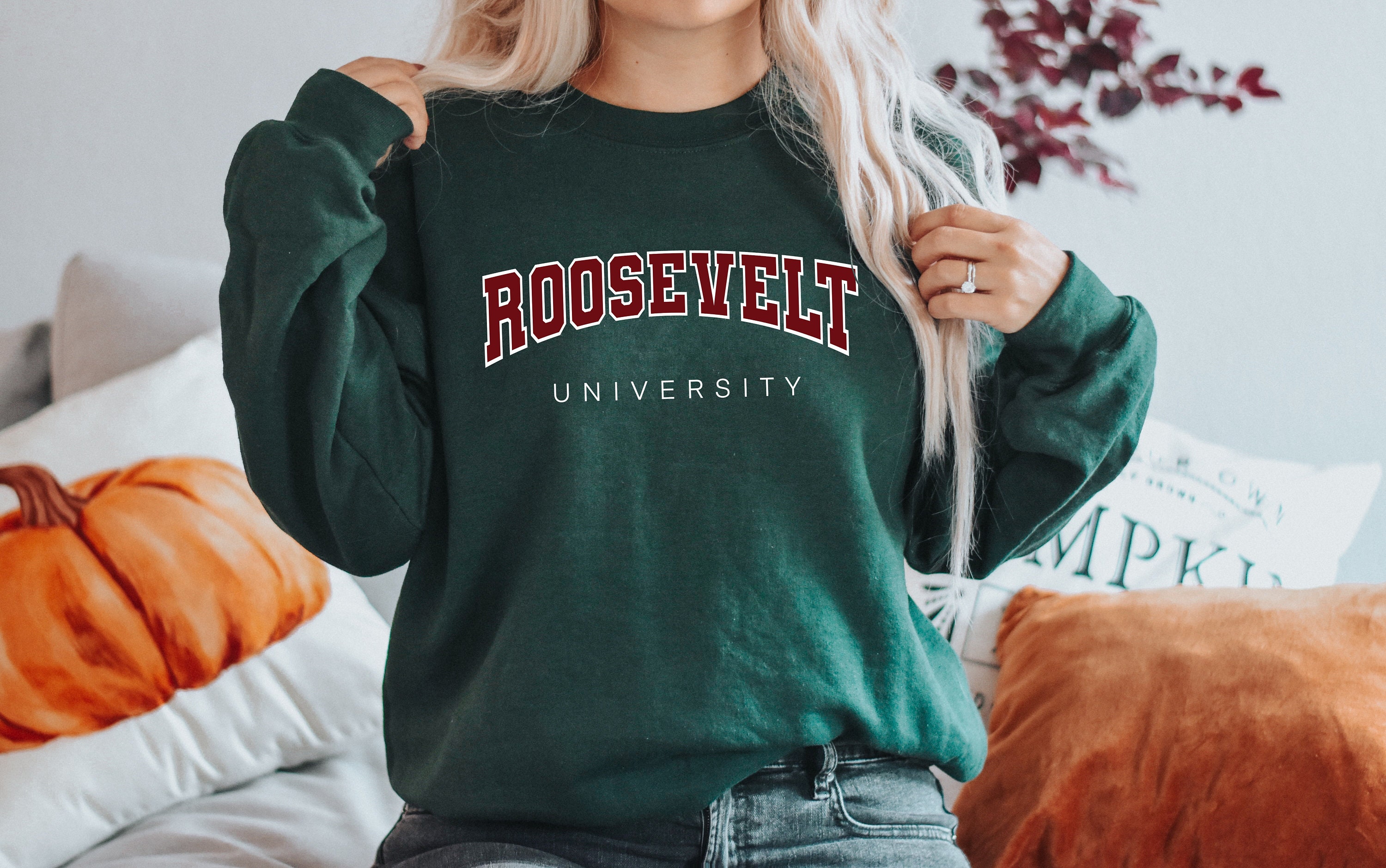 Roosevelt University Crewneck Sweatshirt Roosevelt Shirt Varsity