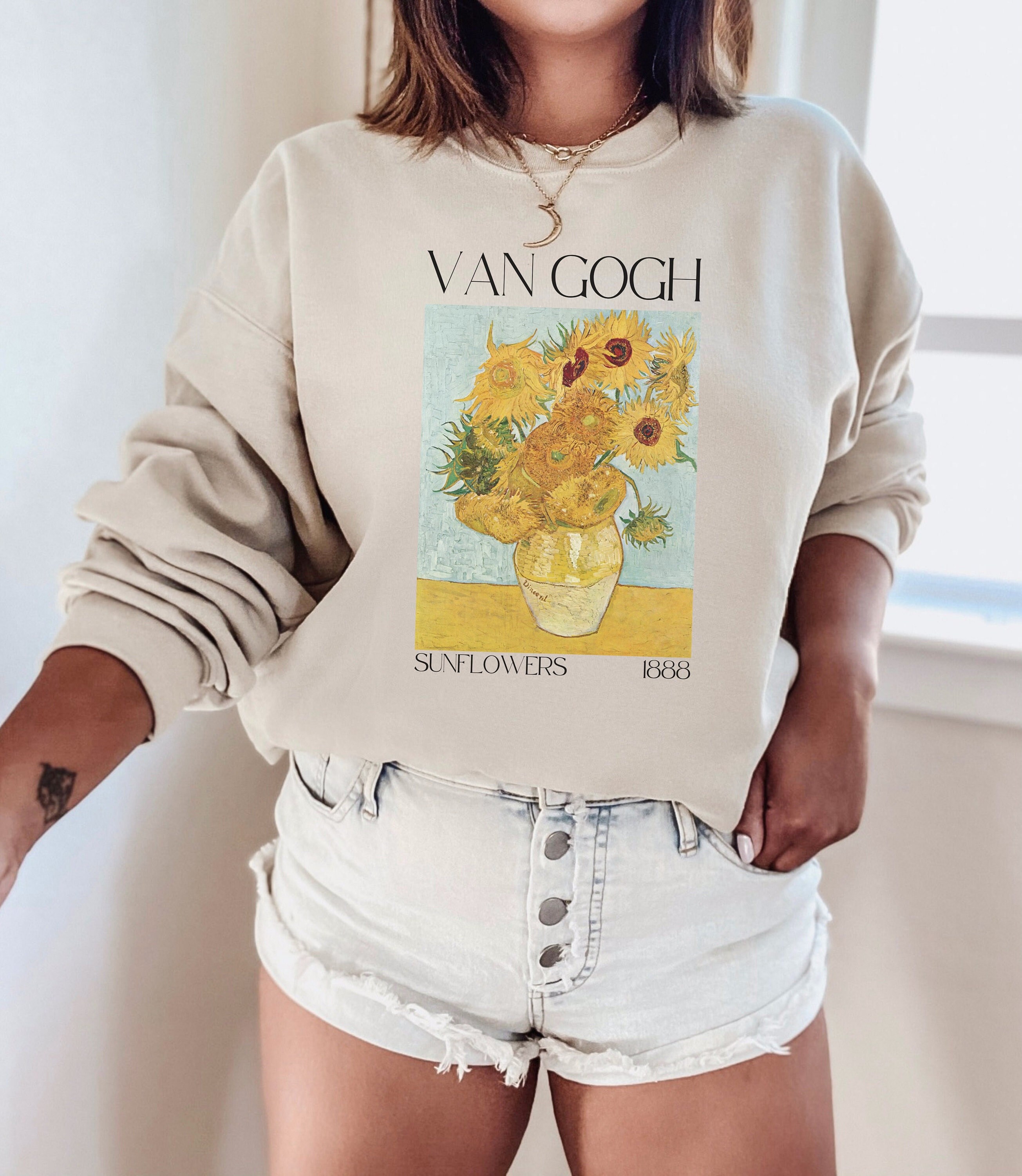 Van gogh sunflower sweatshirt sales