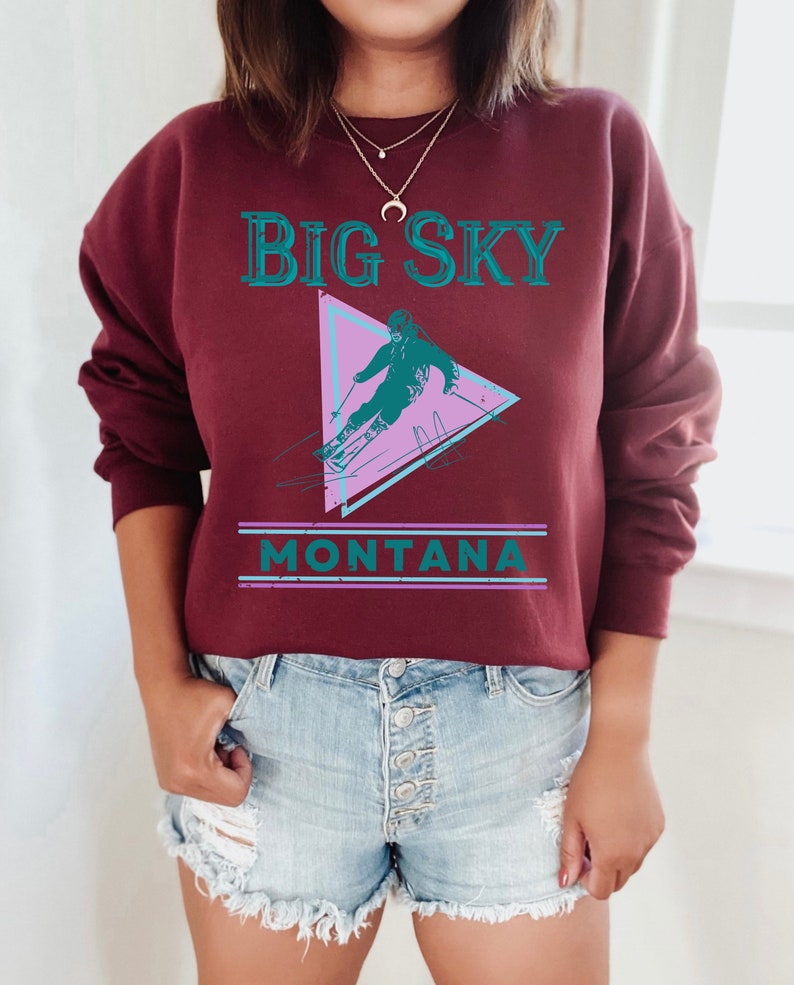 Big Sky Shirt Big Sky Sweatshirt Big Sky Montana Sweater Retro Sweatshirt Vintage Inspired Big ...