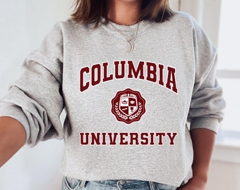Columbia University Embroidered College Crewneck Sweatshirt - Trends Bedding