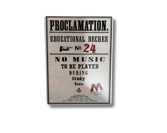 Educational Decree No. 24 Magnet | Wizard School Proclamation | Fantasy Ministry Poster