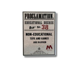 Educational Decree No. 38 Magnet | Wizard School Proclamation | Fantasy Ministry Poster