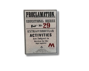 Educational Decree No. 29 Magnet | Wizard School Proclamation | Fantasy Ministry Poster