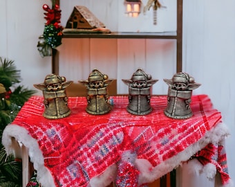 Christmas Elf Grogu Tree Hanger and Shelf Decoration