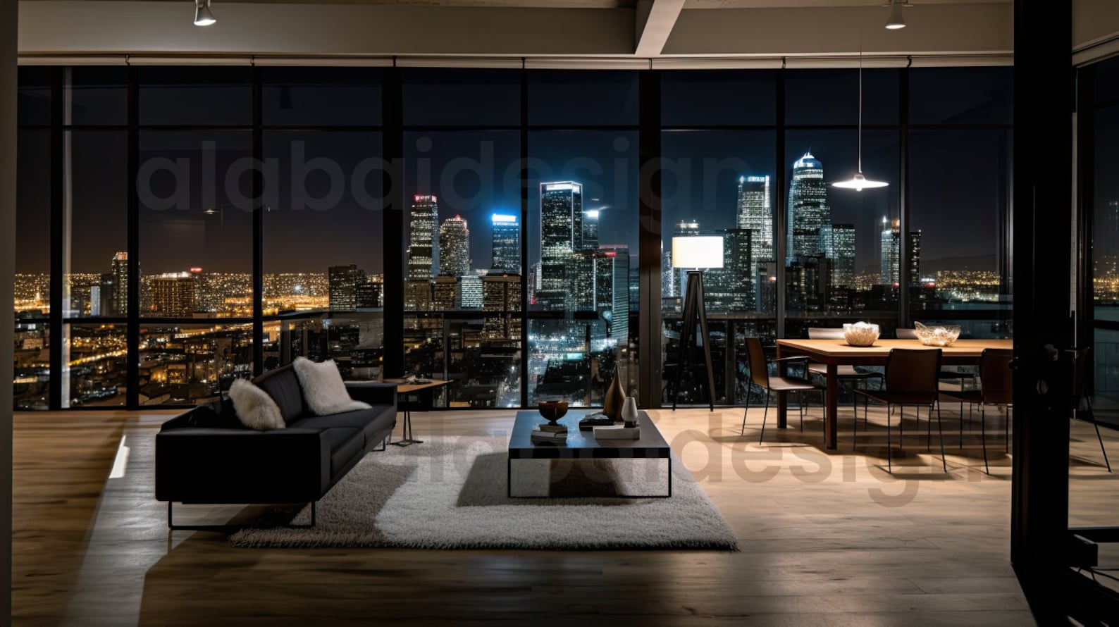 46 Stunning Luxury Penthouse Designs with Sky-High Style - Brightly Lit Penthouse With Skyline Views