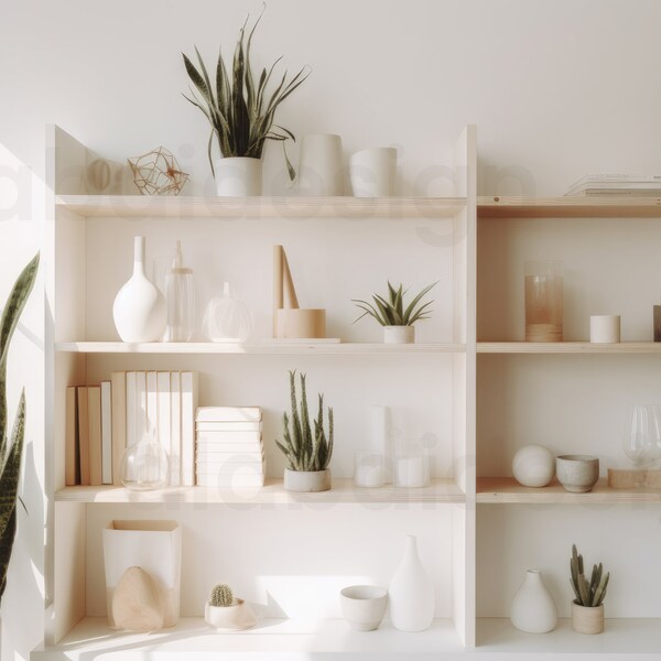 Zoom Background White Bookshelf Etsy