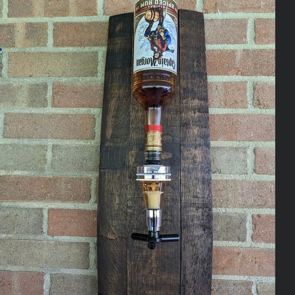 Bourbon Barrel Liquor Dispenser Wall Sconce