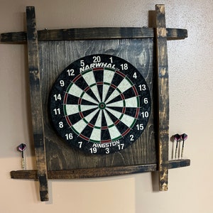 Bourbon Barrel Stave Dartboard - Whiskey Lover&#39;s Game Night Essential