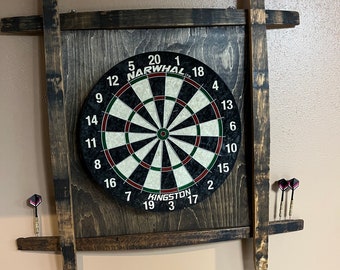 Bourbon Barrel Stave Dartboard - Whiskey Lover's Game Night Essential