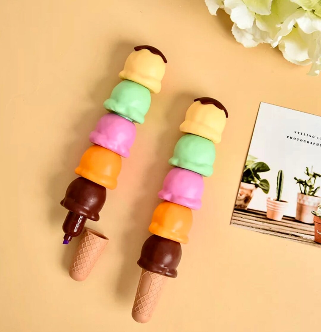 Ice Cream Highlighters Planner Supplies School Supplies Etsy