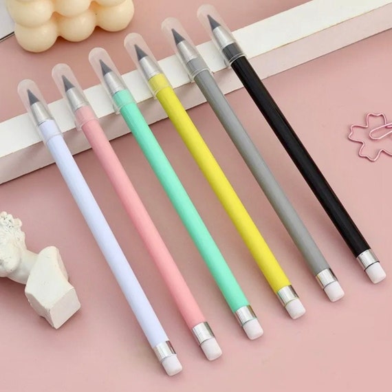 1pc Infinity Pencil No Sharpening Eternity Writing Pen Kawaii Unlimited Pens  Art Supplies Stationery With Replaceable Eraser