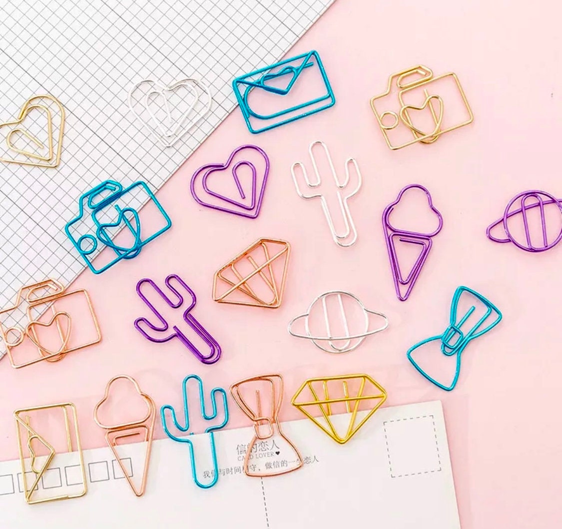 6pcs Letter S Shape Novelty Paper Clip Photo Clip 18x30mm Journal