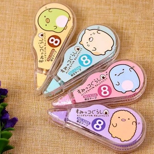 Set van 4 correctietape - briefpapier Sumikko Gurashi - schoolbenodigdheden - schattig briefpapier - kantoorbenodigdheden - kawaii-briefpapier - knutselen