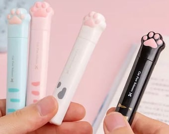 Tijeras con forma de pata de gato - Papelería Kawaii - Artículos de escritorio - Artículos de oficina - Vuelta al cole - Accesorios para álbumes de recortes - Materiales para manualidades