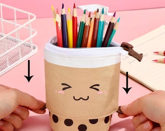 Pencil Case, Stand-up Pencil Case, Standing Pencil Case, Japanese Pencil  Case, Pencil Holder, Cute Pencil Zipper Pouch, Pencil Pouch 