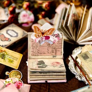 Crea tu propio miniálbum de recortes: 4 diseños diferentes, materiales para álbumes de recortes, paquete de diario creativo, materiales para manualidades, idea de regalo