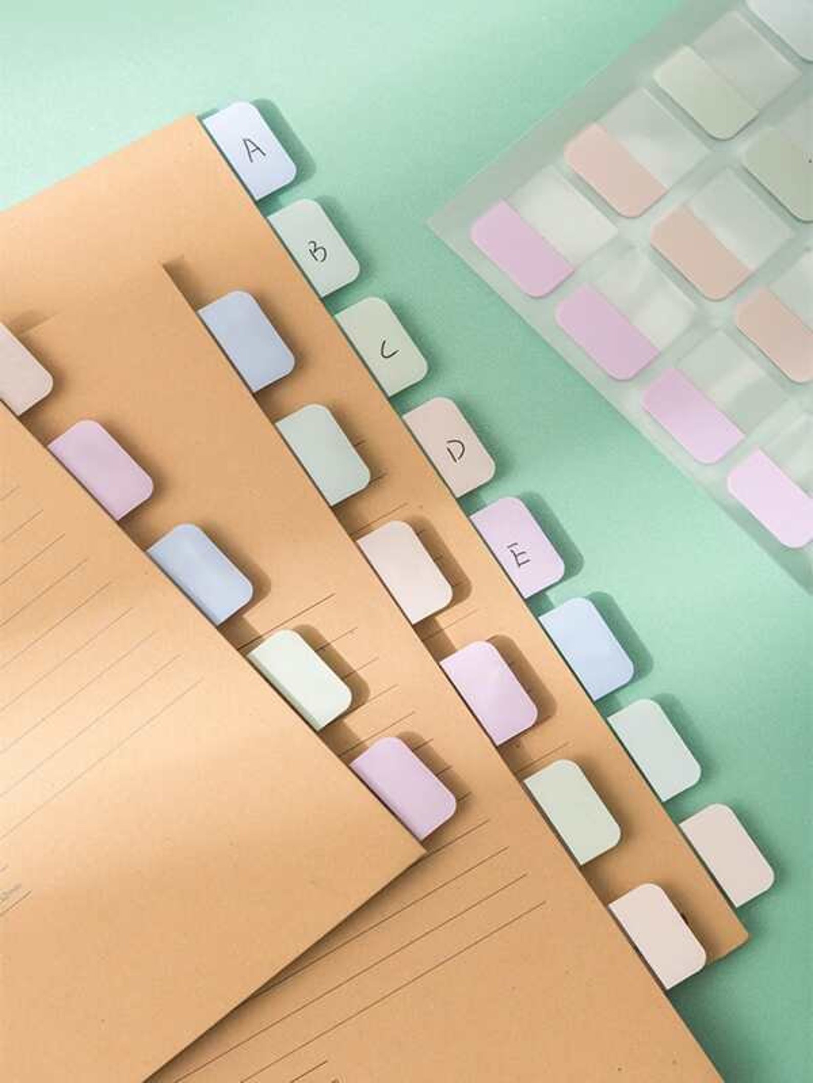 Pastel Index Tabs Two A5 Page Inserts Planner Supplies Etsy