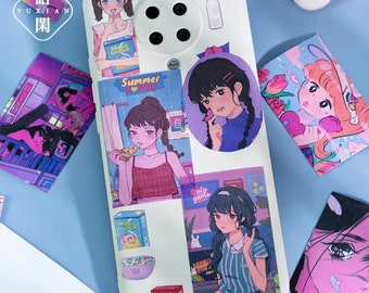 ピンク系 オリジナルキャラ ステッカーセット 中国作家 ハンドメイド風 まとめ アニメ Vol.1 シリーズ - 6 つの選択肢 - スクラップブック用品