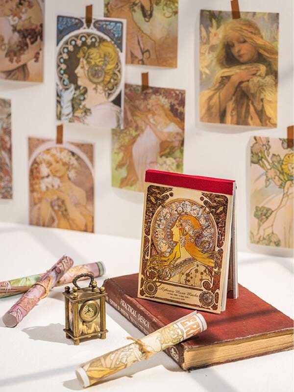 Art Nouveau Scrapbook Paper Vintage Paper Ephemera 60 Etsy