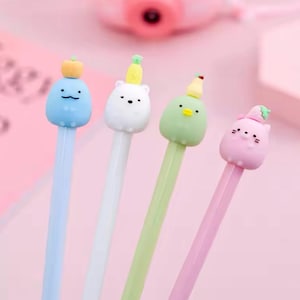 Bolígrafo de dibujos animados - Tinta negra - Útiles escolares - Vuelta al cole - Artículos de oficina - Regalos de papelería - Artículos de escritorio - Papelería kawaii