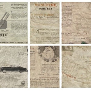 Vintage Book Themed Paper - Scrapbook Supplies - Craft Supplies - Creative Journalling Paper - Decorative Paper - Collage Supplies Weekly Newspaper