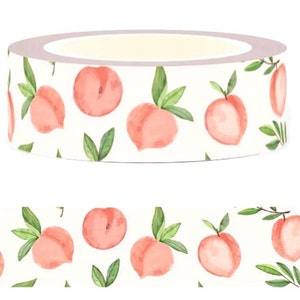 Peach Washi Tape - 15mm x 10M - Bullet Journal Supplies - Craft Supplies - Scrapbook Tape - Journalling Supplies - Decorative Masking Tape