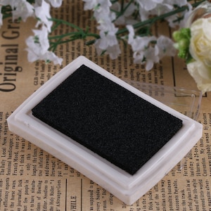 Black Ink Pad - Multipurpose Ink Pad - Craft Ink Pad - Scrapbook Supplies - Wood Ink Pad - Fabric Ink Pad - Paper Ink Pad - Finger Stamp Pad