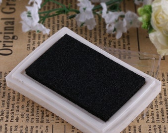 Black Ink Pad - Multipurpose Ink Pad - Craft Ink Pad - Scrapbook Supplies - Wood Ink Pad - Fabric Ink Pad - Paper Ink Pad - Finger Stamp Pad