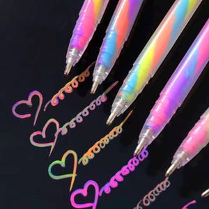 Pastel Gel Pen - School Supplies - Stationery Gift - Stocking Filler - Retro Stationery - Rainbow Gel Pen -