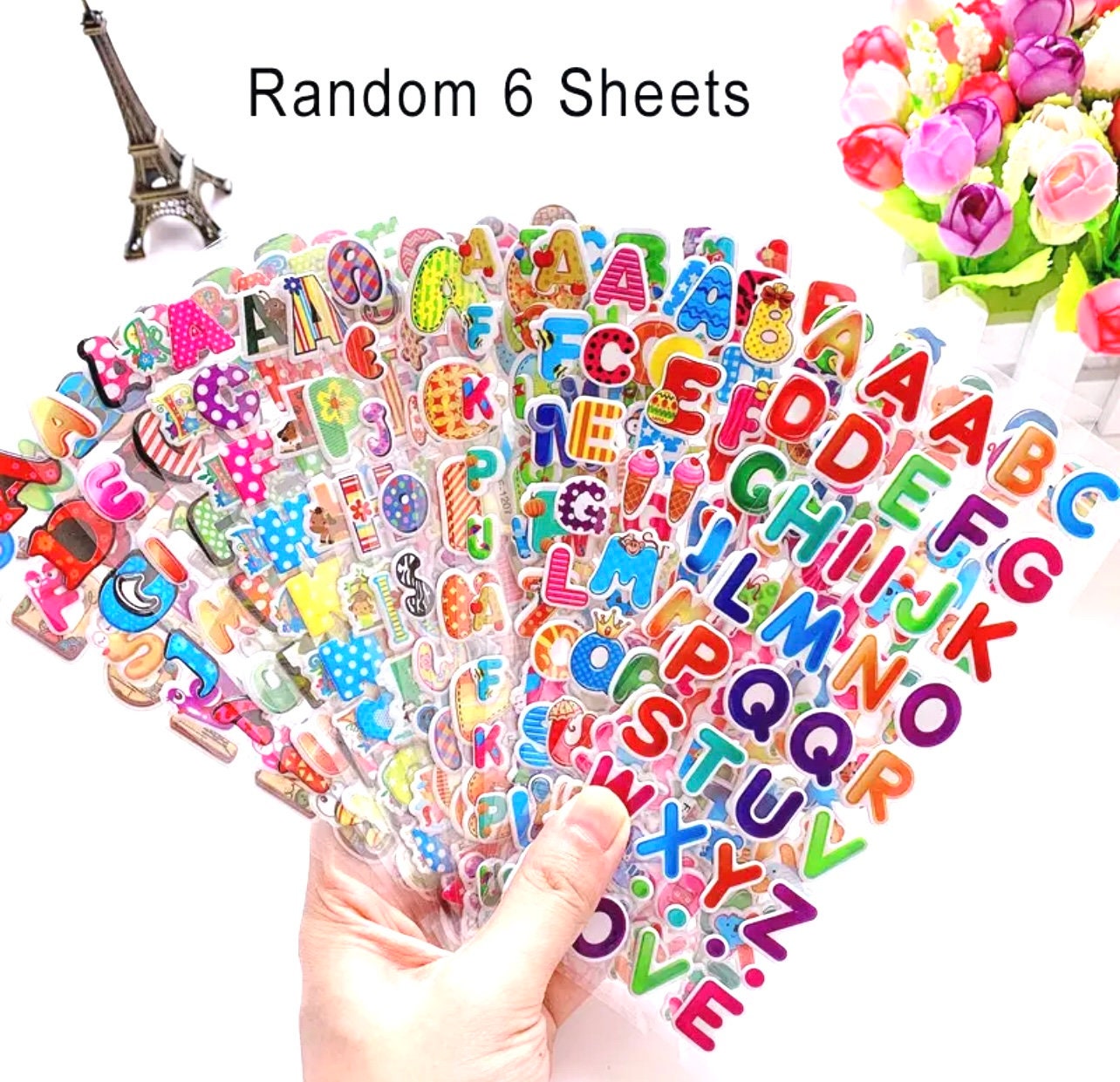 Incraftables Puffy Stickers for Girls 48 Sheets Self Adhesive