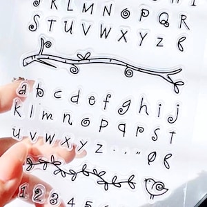 アルファベットと数字のスタンプセット - バレットジャーナル用品 - プランナー用品 - クラフトスタンプ - カード作成用品 - スクラップブック用品