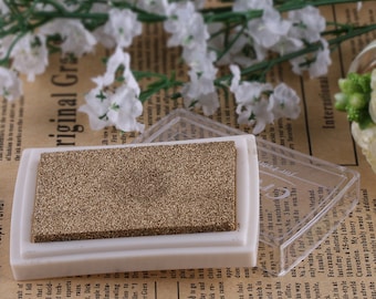 Metalic Gold Ink Pad - Scrapbook Supplies - Wood Ink - Paper Ink - Craft Ink Pad - Stamping Ink Pad - Fabric Ink - Textile ink pad - Collage