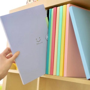 Paper Organiser A4 Expanding Folder School Supplies Filing Folder Office Supplies Paper Storage Collage Supplies Pocket Folder image 2