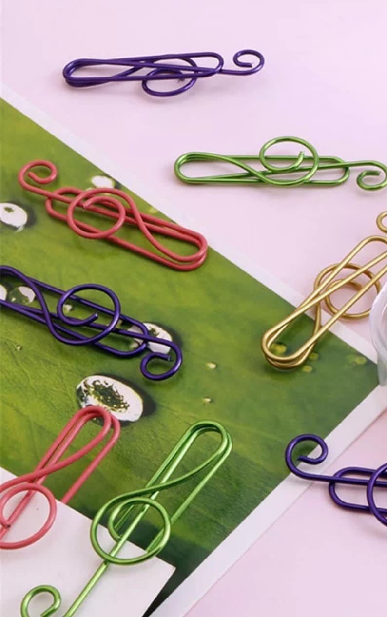 Music Note Paper Clips - Set of 10 - Journal Supplies - Aesthetic ...
