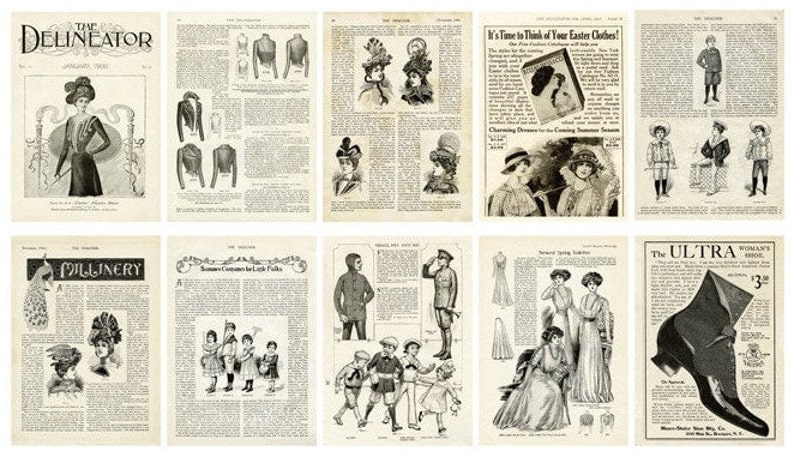 Vintage Book Themed Paper - Scrapbook Supplies - Craft Supplies - Creative Journalling Paper - Decorative Paper - Collage Supplies Muse's Beauty