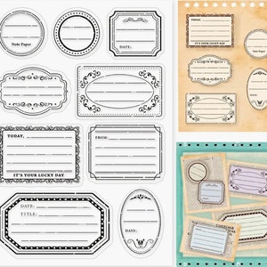 Dagboekstempelset - Etiketstempels - Journallingbenodigdheden - Plakboekzegels - Albumzegels - Lijststempels - BUJO Benodigdheden - Kaartenzegels