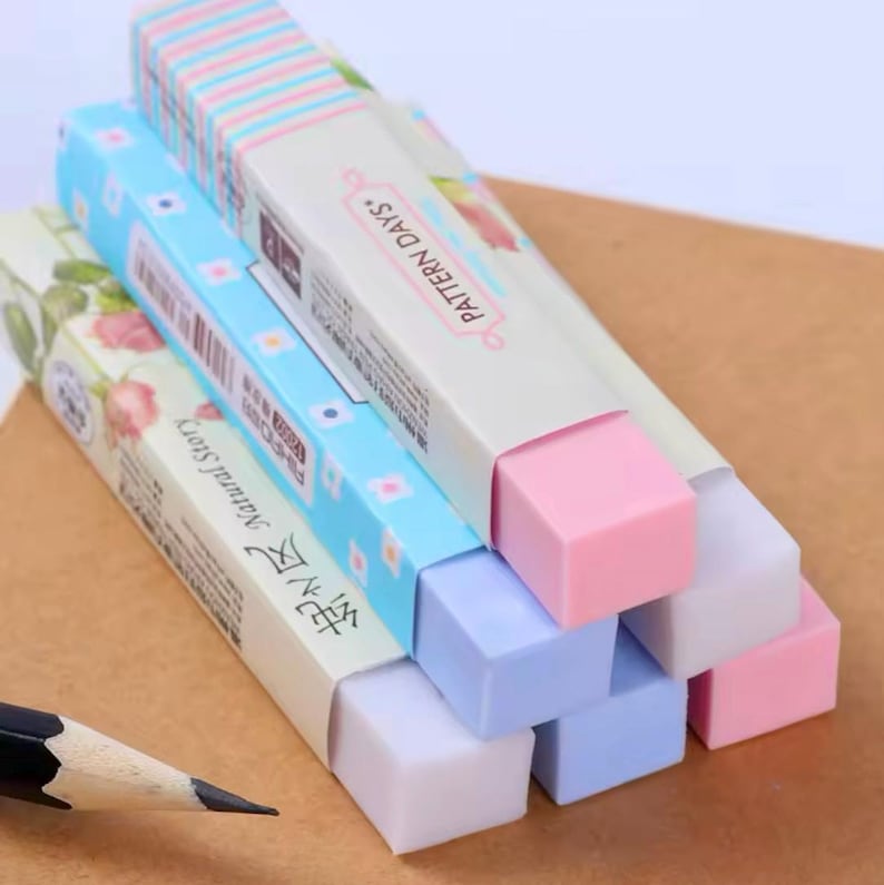Stack Erasers Two Pencil Erasers - Kawaii Stationery - School Supplies - Office ...