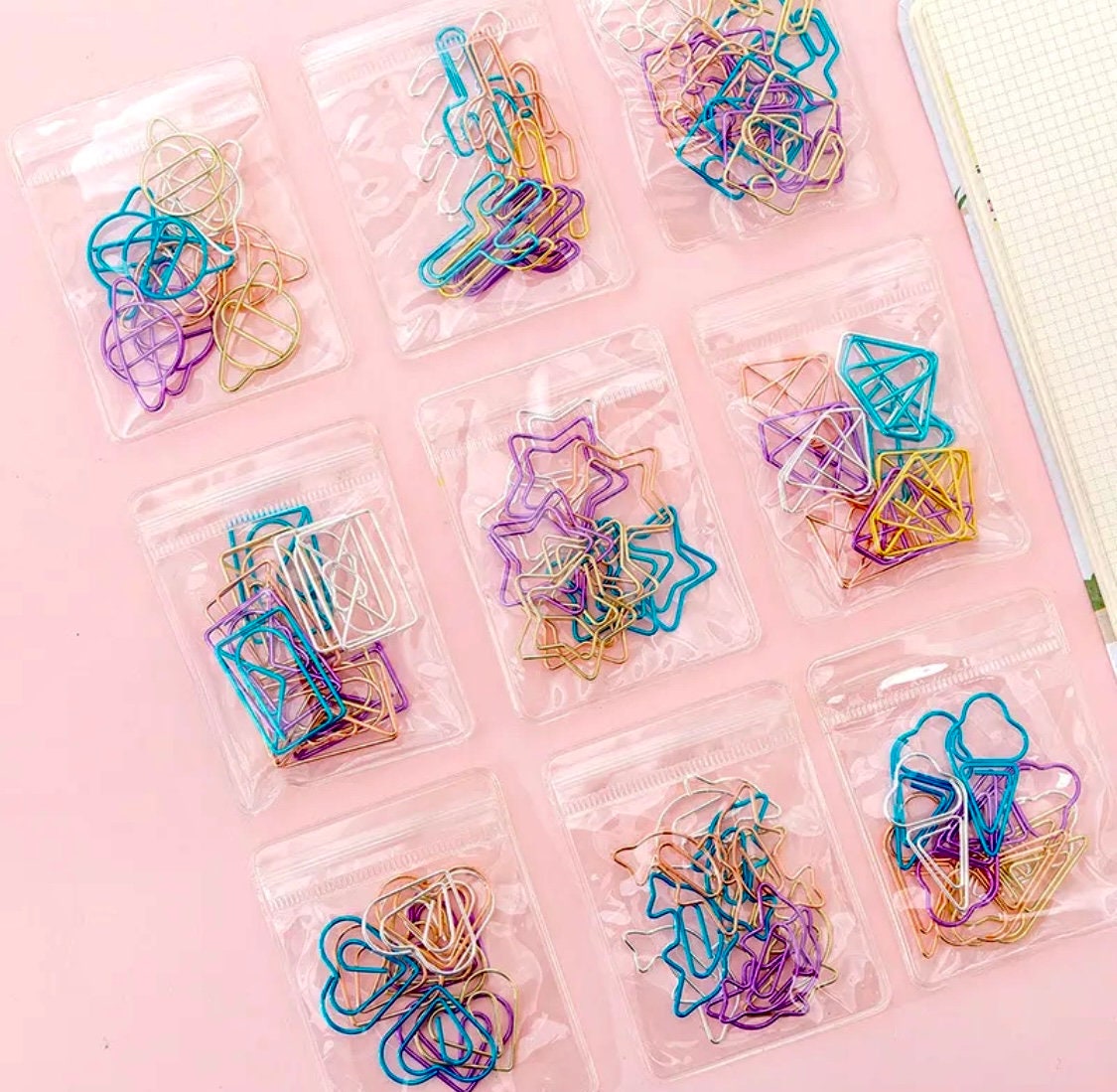 60 Cute Animal Shape Paper Clips, Creative Bookmark Paper Clips, Used for Documents, Schools, Document Paper, Office Supplies, Random Animals